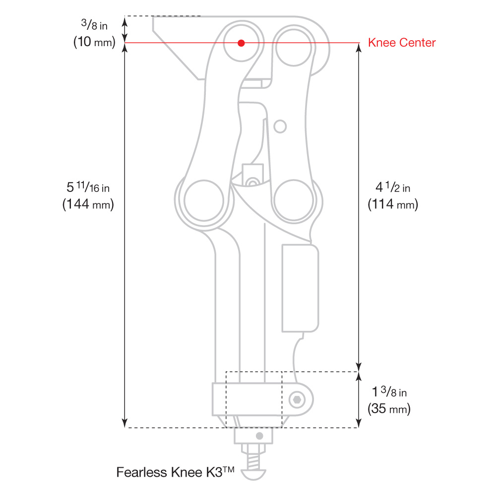 K3 Fearless™ Knee – Pediatric – DAW Industries